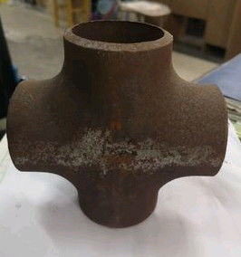 Customized A234 WPB Carbon Steel Cross SCH 80 Thick Wall 4 Way Pipe Fitting